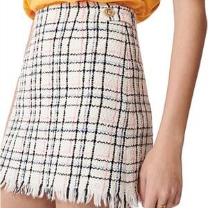 NWT Maje Plaid Mini Skirt